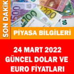 24 Mart 2022 Dolar Fiyatları, Euro Fiyatları, Güncel Piyasa Bilgileri