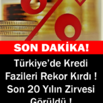 Türkiye'De kredi faizleri rekor kırdı!
