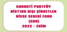Garanti Portföy’ün GOH kodlu BIST 100 Dışı Hisse Senedi Fonu Ekim Portföy Dağılım İncelemesi #GarantiBankası #garanti Haberleri