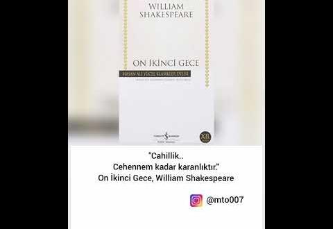 On İkinci Gece, William Shakespeare, İş Bankası Kültür Yayınları, Sesli Alıntı #İşBankası Haberleri #isbankasi